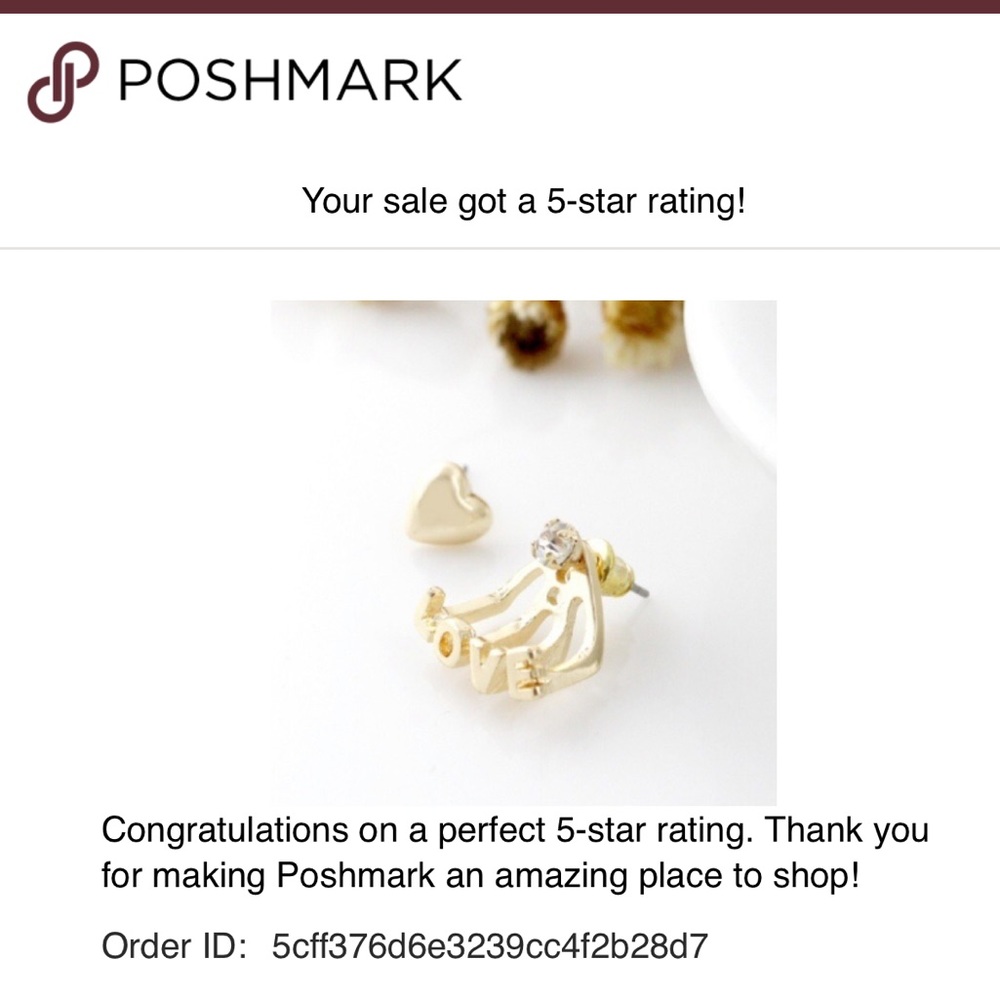 Last One!! Love Letter Heart Shape Earrings
